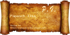 Papesch Ilka névjegykártya
